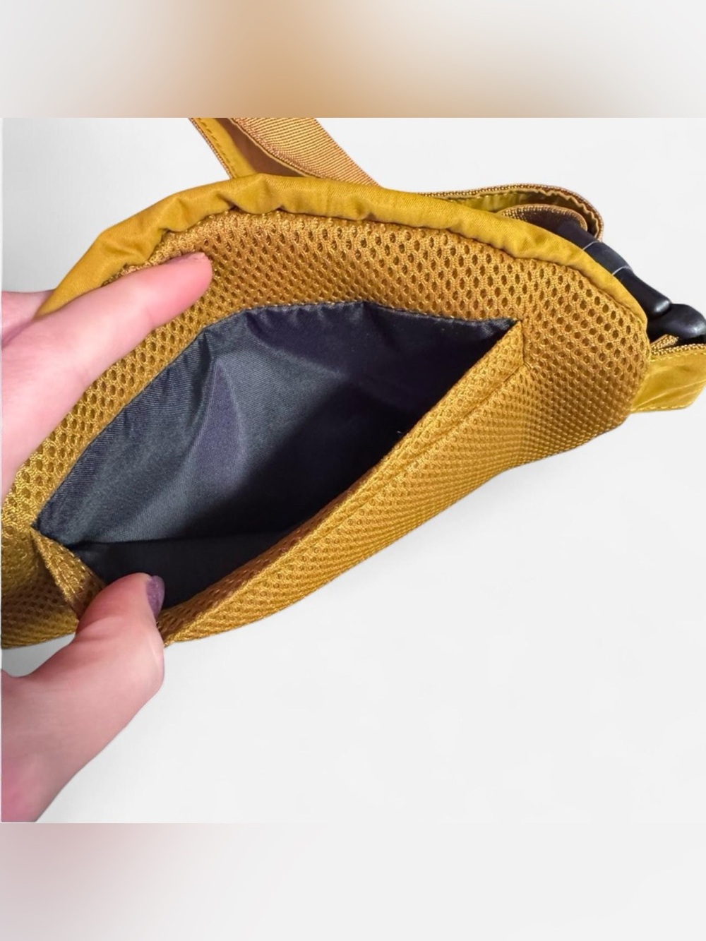 United By Blue Mustard Fanny Pack Crossbody Bag Dual Zip Sustainable Outdoor Tra - Picture 5 of 7